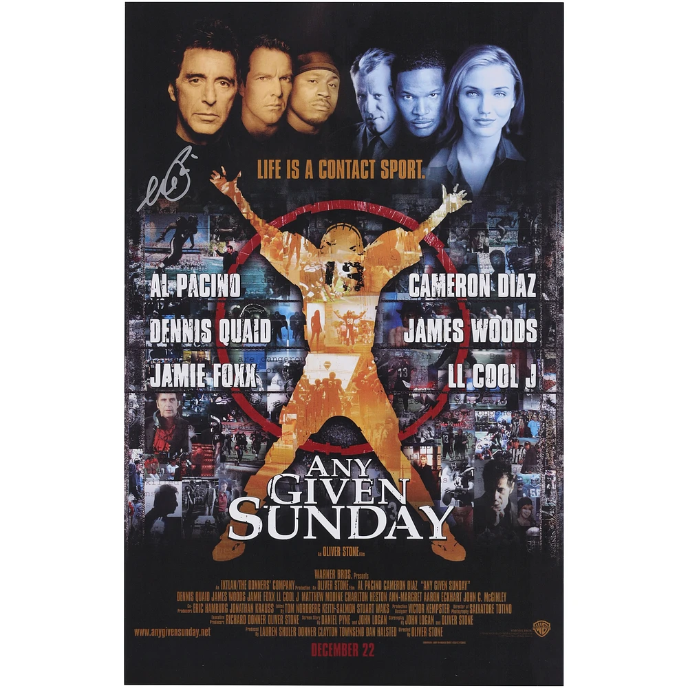 Al Pacino Any Given Sunday Autographed 11" x 17" Movie Poster