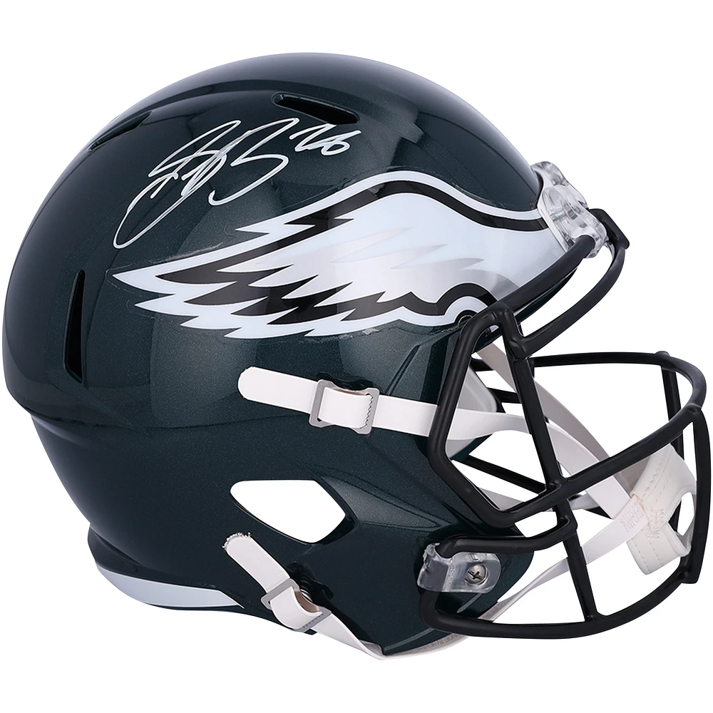 Saquon Barkley Philadelphia Eagles Autographed Riddell Speed Replica Helmet