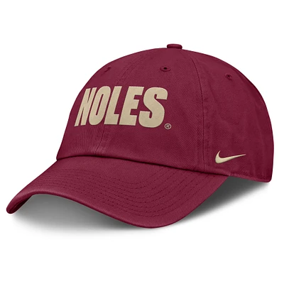 Unisex Nike Garnet Florida State Seminoles Local Club Adjustable Hat