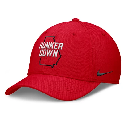 Men's Nike Red Georgia Bulldogs Local Swoosh Flex Hat