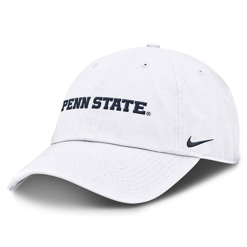 Men's Nike White Penn State Nittany Lions Core Club Mascot Wordmark Adjustable Hat