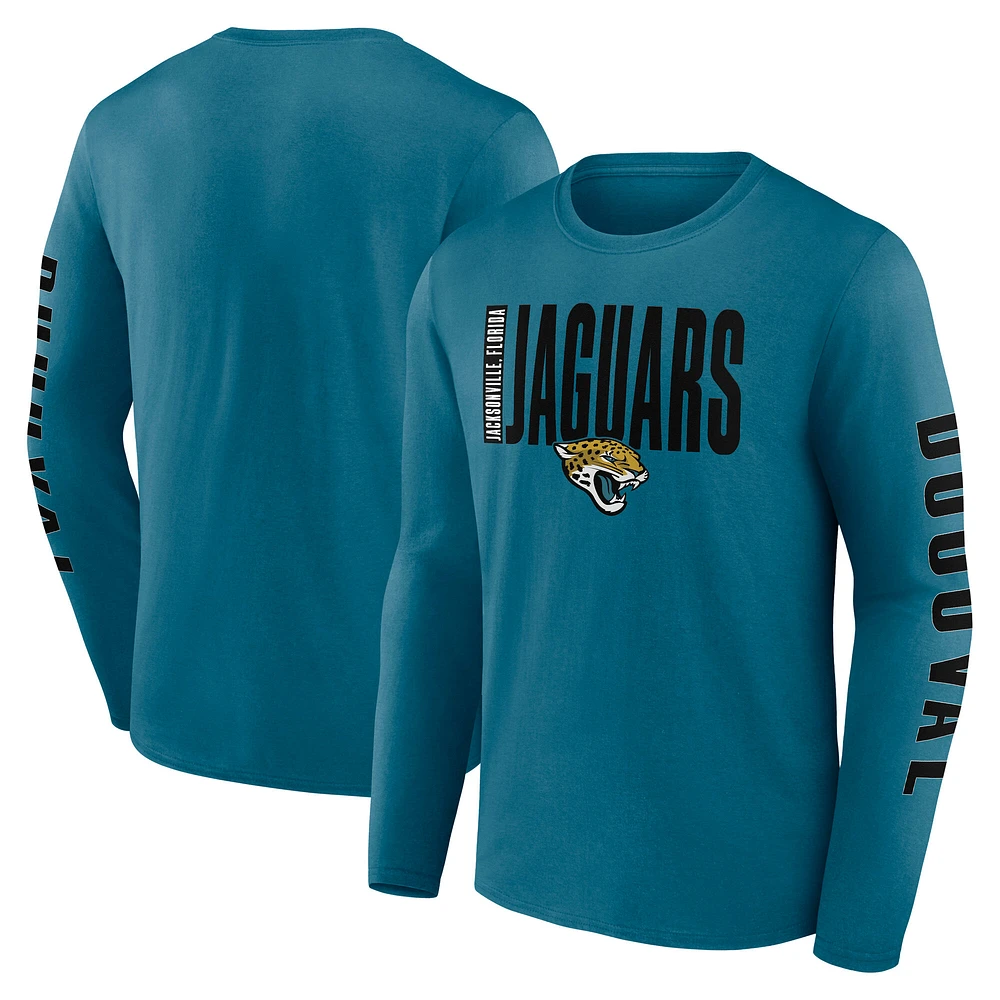 Men's Fanatics Teal Jacksonville Jaguars Big & Tall Vision Long Sleeve T-Shirt