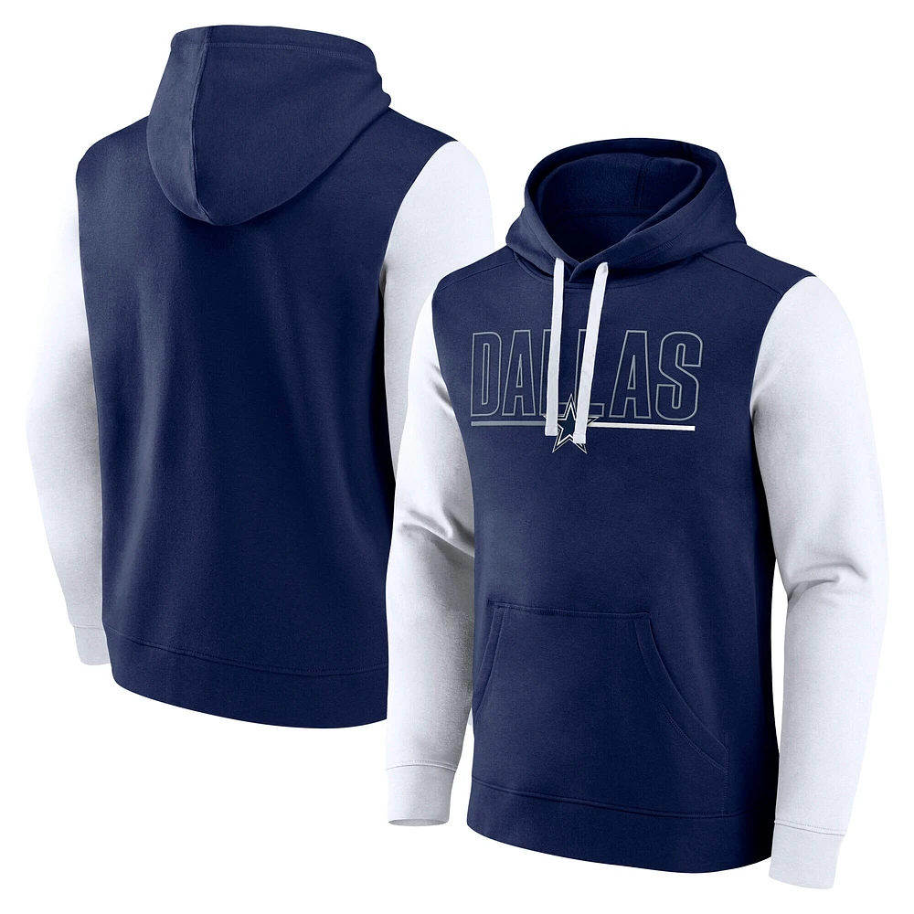 Men's Fanatics Navy Dallas Cowboys Big & Tall Outline Pullover Hoodie