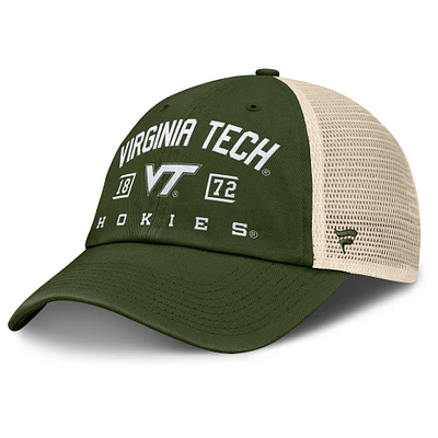 Men's Fanatics Olive Virginia Tech Hokies OHT Military Appreciation Frontier Trucker Adjustable Hat