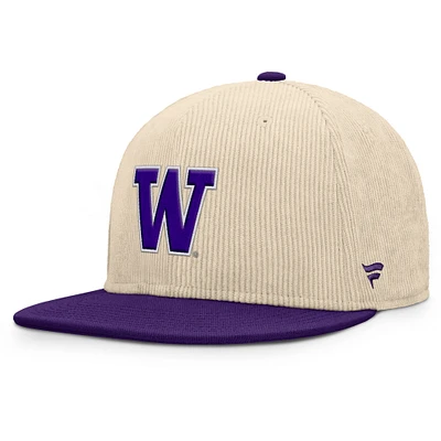 Men's Fanatics Tan Washington Huskies Catcher Snapback Hat