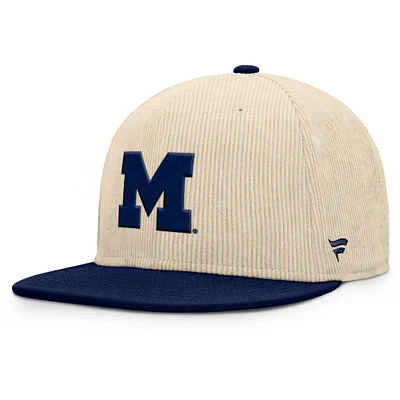 Men's Fanatics Tan Michigan Wolverines Catcher Snapback Hat