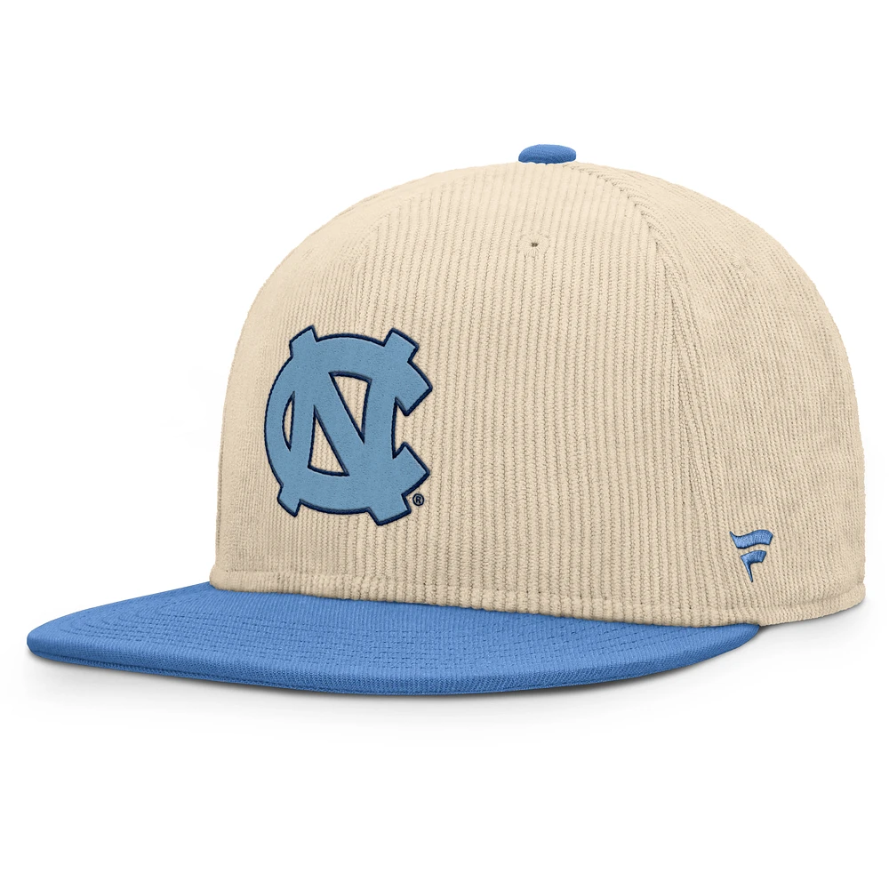 Men's Fanatics Tan North Carolina Tar Heels Catcher Snapback Hat