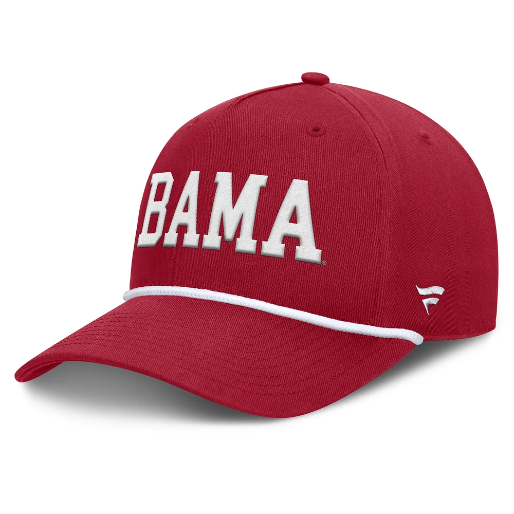 Men's Fanatics Crimson Alabama Crimson Tide Foul Ball Rope Adjustable Hat