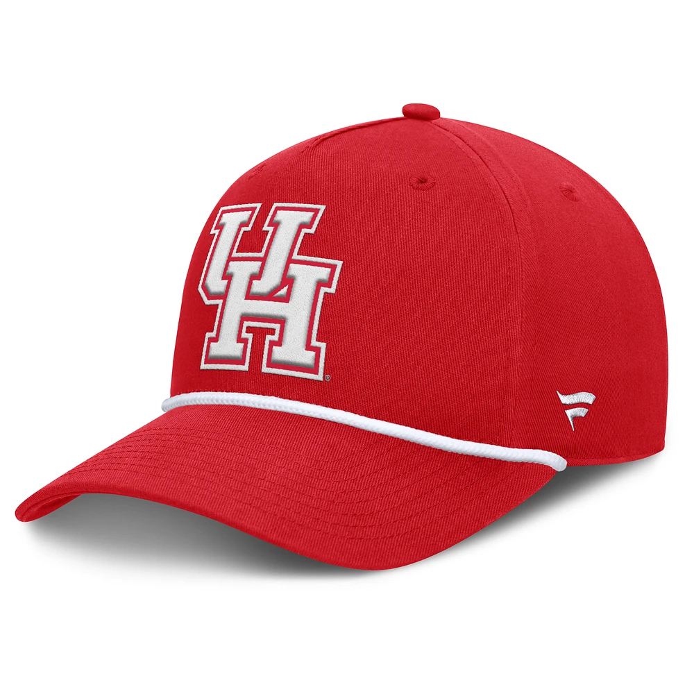Men's Fanatics Red Houston Cougars Foul Ball Rope Adjustable Hat