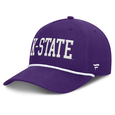 Men's Fanatics Purple Kansas State Wildcats Foul Ball Rope Adjustable Hat