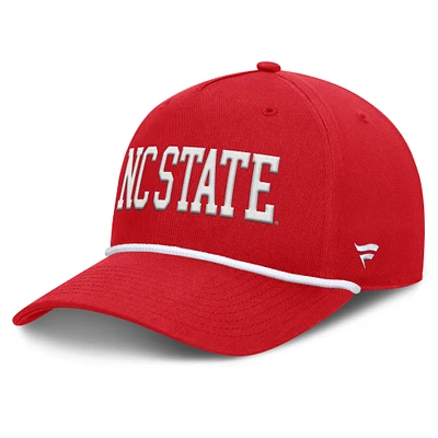 Men's Fanatics Red NC State Wolfpack Foul Ball Rope Adjustable Hat