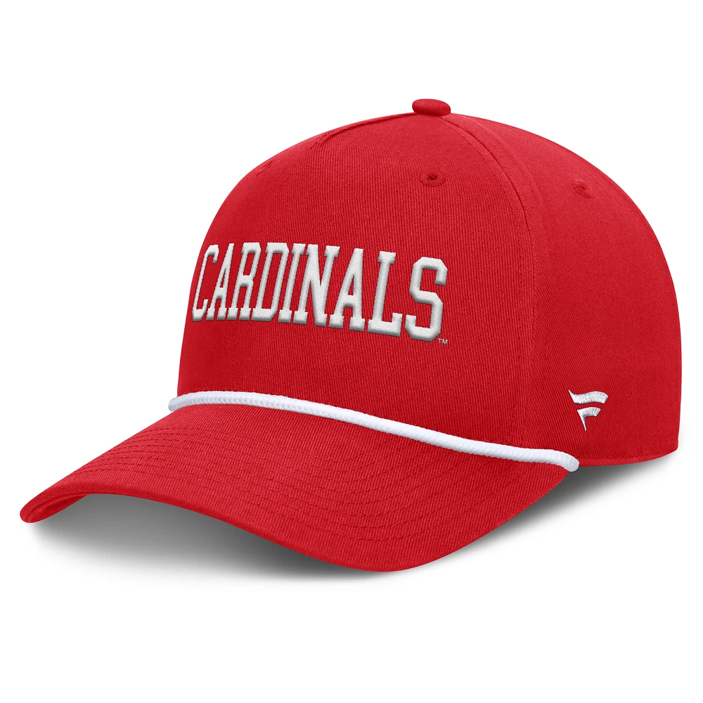 Men's Fanatics Red Louisville Cardinals Foul Ball Rope Adjustable Hat