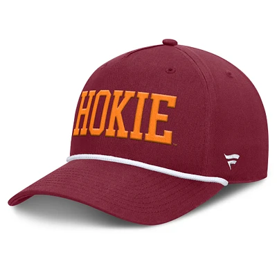 Men's Fanatics Maroon Virginia Tech Hokies Foul Ball Rope Adjustable Hat