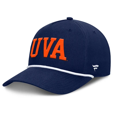 Men's Fanatics Navy Virginia Cavaliers Foul Ball Rope Adjustable Hat