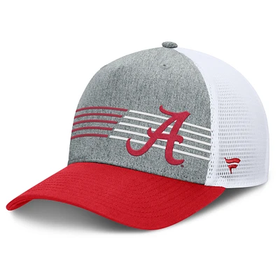 Men's Fanatics Heather Gray/Crimson Alabama Crimson Tide Profile Trucker Adjustable Hat