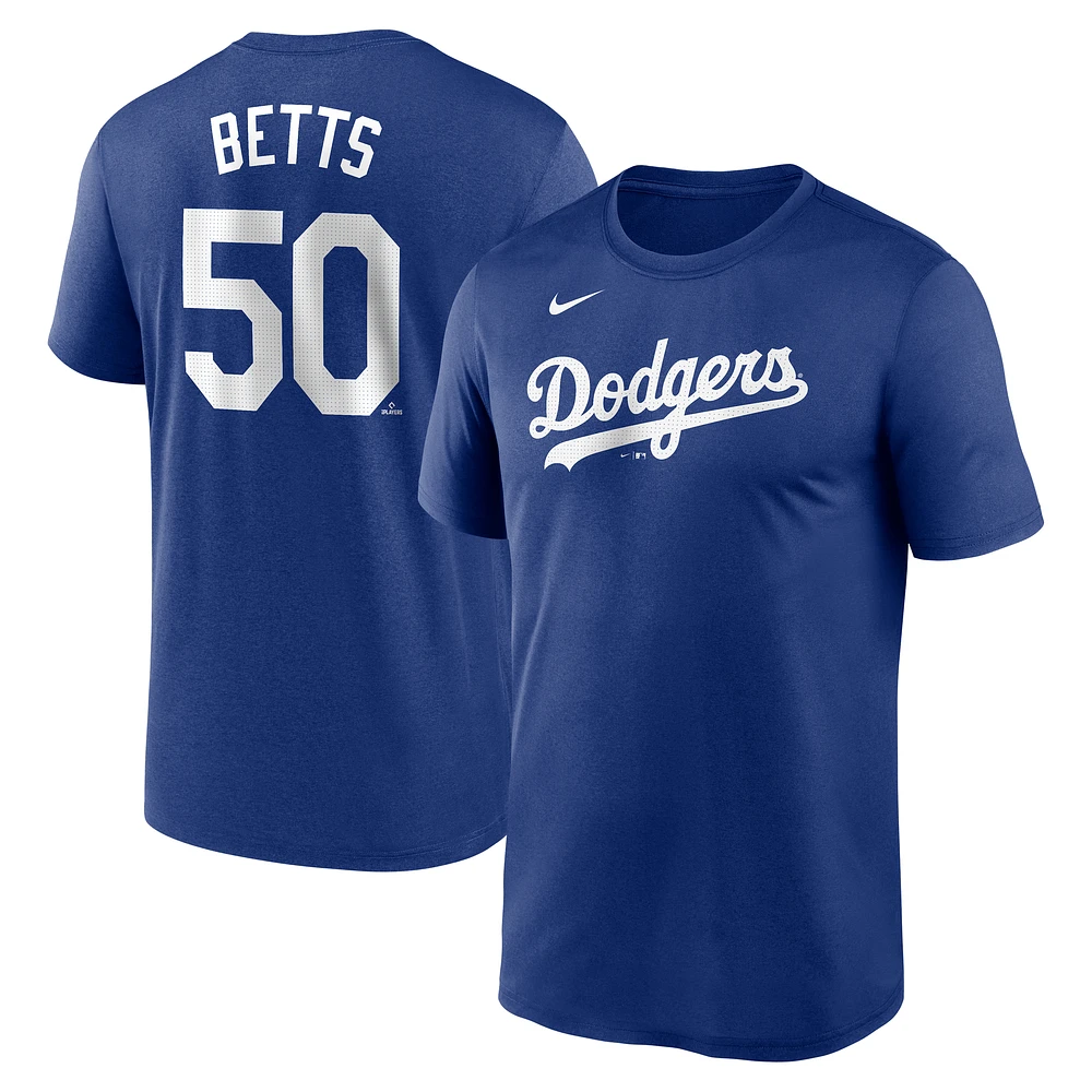 Men's Nike Mookie Betts Royal Los Angeles Dodgers Legend Name & Number Performance T-Shirt