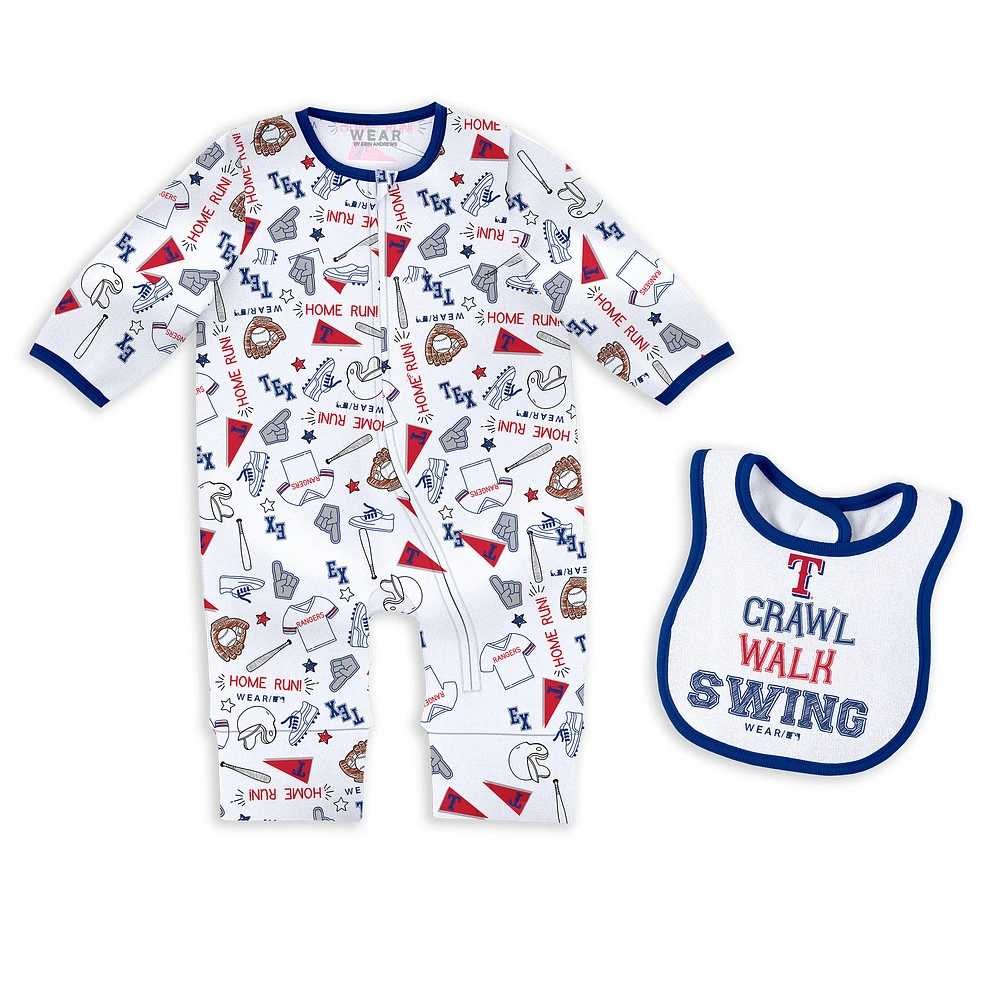 Newborn & Infant WEAR by Erin Andrews Texas Rangers Sleep & Play Set