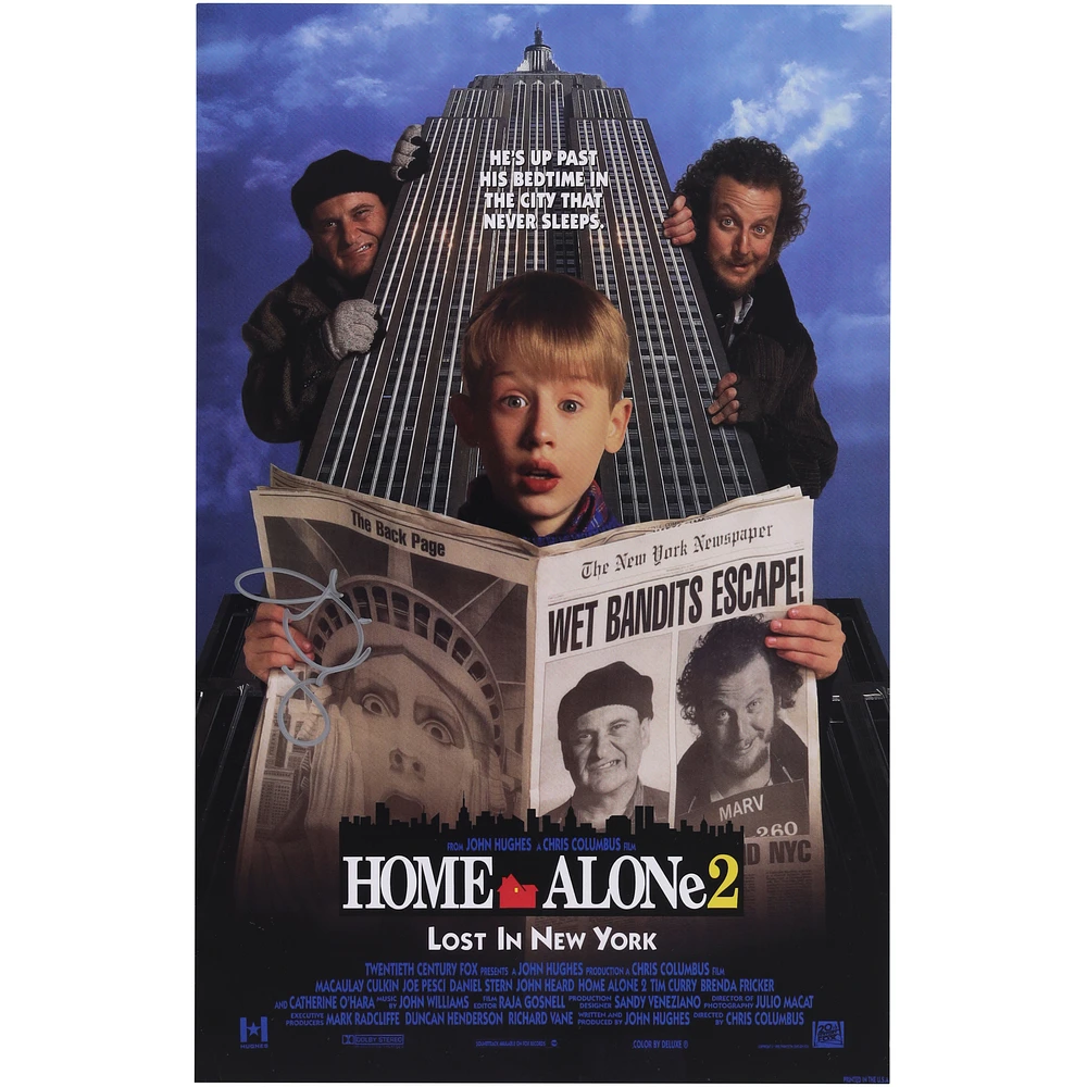 Joe Pesci Home Alone 2: Lost in New York Autographed 11" x 17" Movie Poster