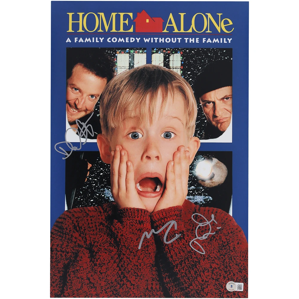 Joe Pesci, Macaulay Culkin & Daniel Stern Home Alone Autographed 11" x 17" Movie Poster