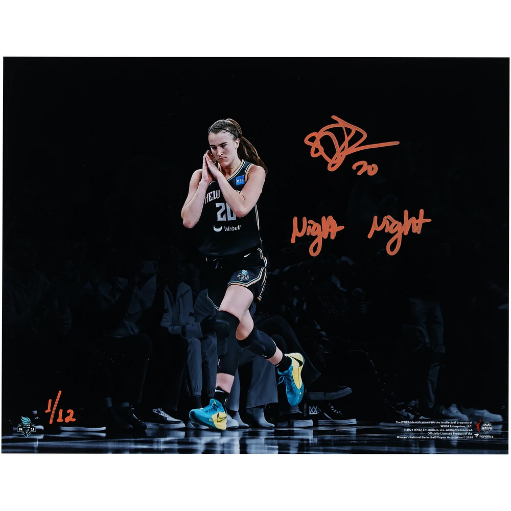 Limited Edition of 12: Sabrina Ionescu New York Liberty Autographed Spotlight Photo with Inscription