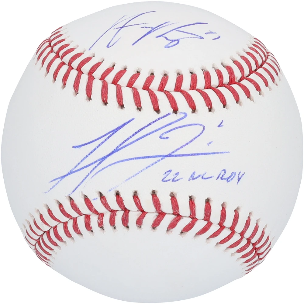 Michael Harris II & Austin Riley Atlanta Braves Autographed Baseball with "22 NL ROY" Inscription