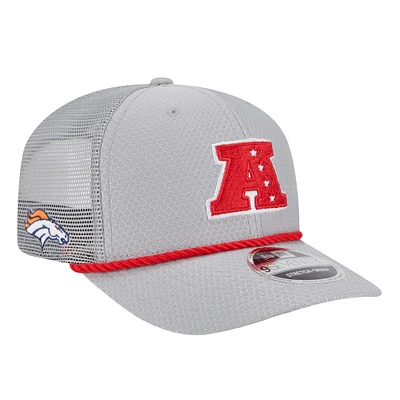 Men's New Era Gray Denver Broncos 2025 Pro Bowl 9SEVENTY Stretch-Snap Hat
