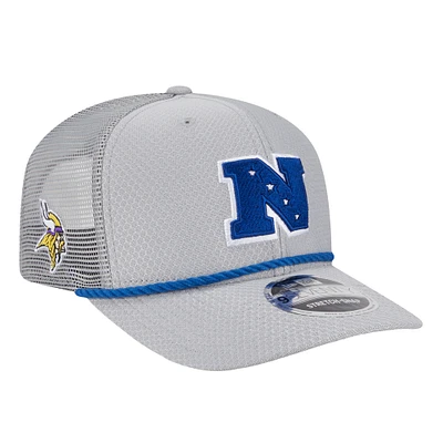 Men's New Era Gray Minnesota Vikings 2025 Pro Bowl 9SEVENTY Stretch-Snap Hat