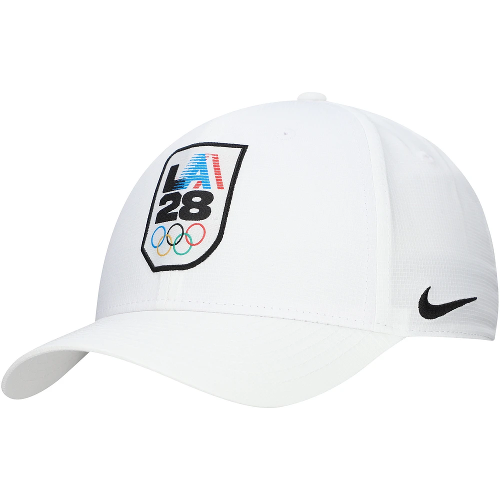 Men's Nike White LA28 Club Ripstop Performance Adjustable Hat