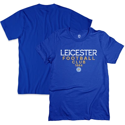 Men's 1863FC Blue Leicester City Tapered Text T-Shirt