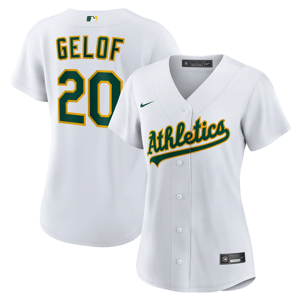 Women's Nike Zack Gelof White Athletics Home Replica Player Jersey