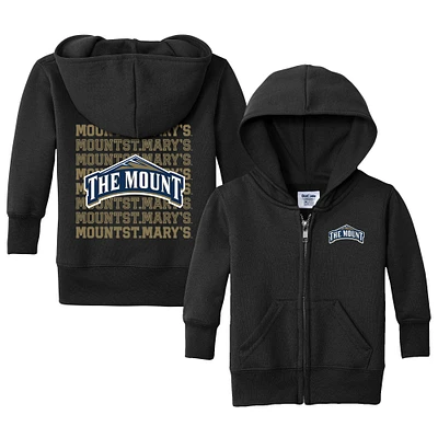 Infant Chad & Jake Black Mount St. Mary's Mountaineers Retro Full-Zip Hoodie Sweatshirt