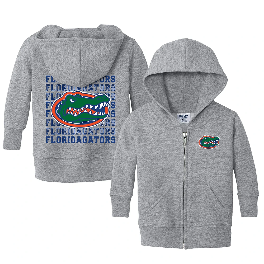 Infant Chad & Jake Heather Gray Florida Gators Retro Full-Zip Hoodie Sweatshirt