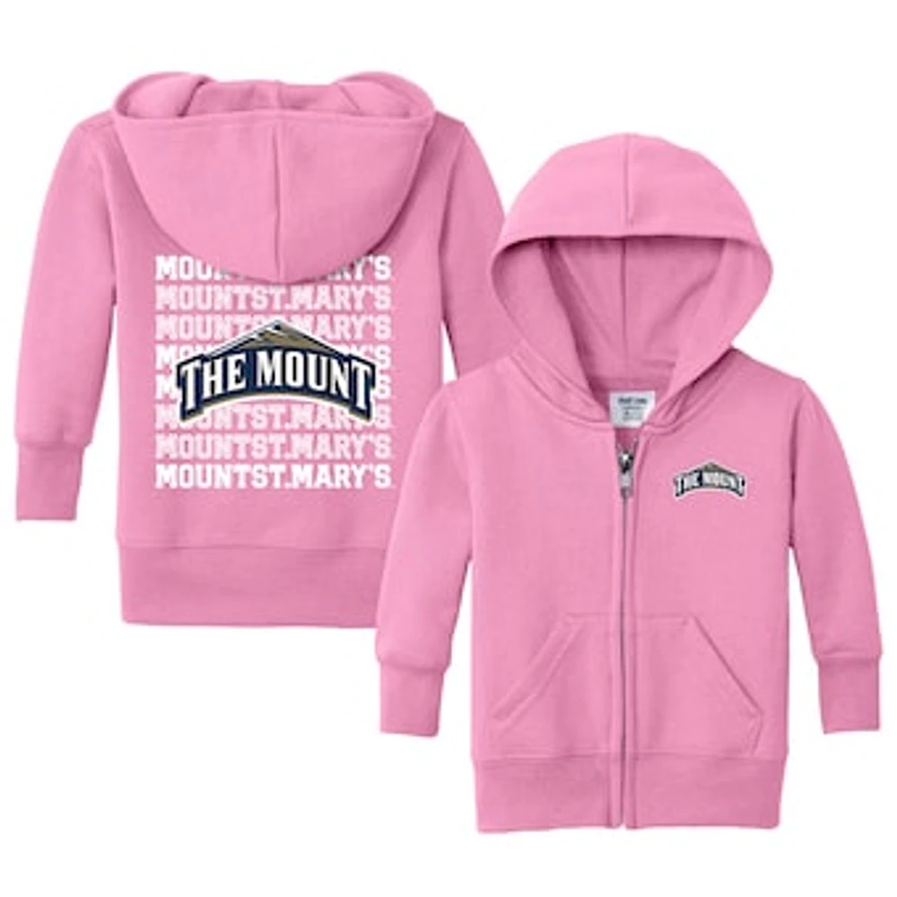 Infant Chad & Jake Pink Mount St. Mary's Mountaineers Retro Full-Zip Hoodie