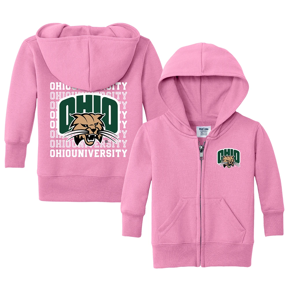 Infant Chad & Jake Pink Ohio Bobcats Retro Full-Zip Hoodie