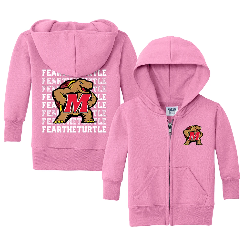 Infant Chad & Jake Pink Maryland Terrapins Retro Full-Zip Hoodie