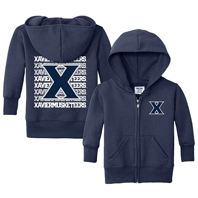 Infant Chad & Jake Navy Xavier Musketeers Retro Full-Zip Hoodie Sweatshirt