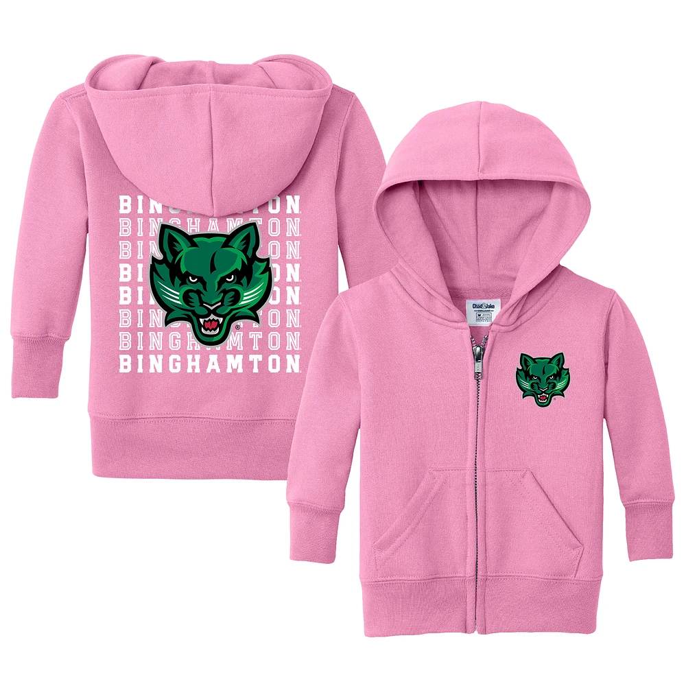 Infant Chad & Jake Pink Binghamton Bearcats Retro Full-Zip Hoodie