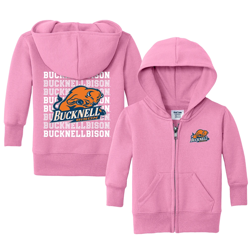 Infant Chad & Jake Pink Bucknell Bison Retro Full-Zip Hoodie