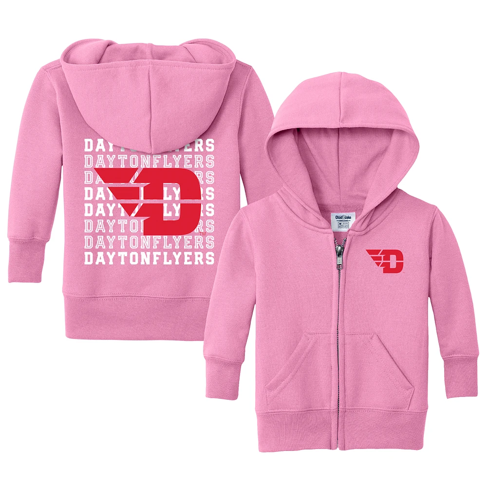 Infant Chad & Jake Pink Dayton Flyers Retro Full-Zip Hoodie