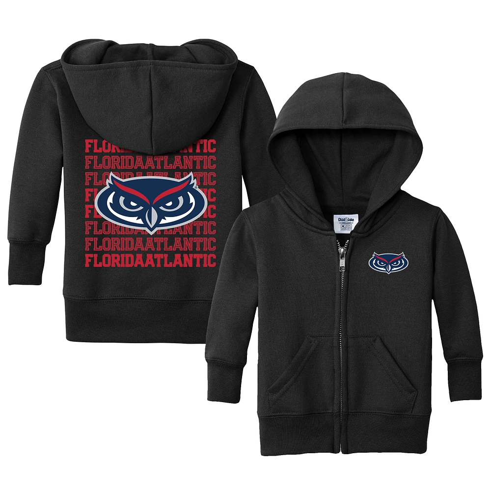 Infant Chad & Jake Black Florida Atlantic Owls Retro Full-Zip Hoodie Sweatshirt