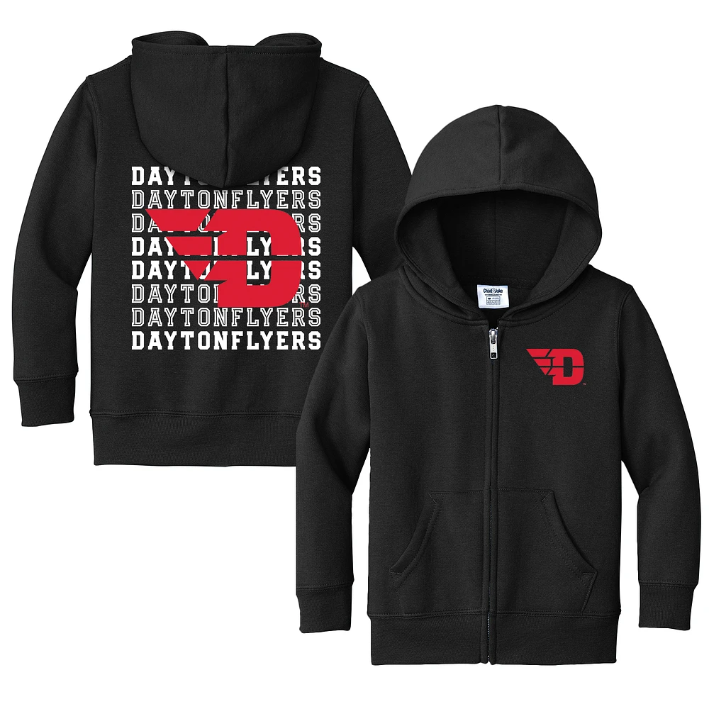 Toddler Chad & Jake Black Dayton Flyers Retro Full-Zip Hoodie Sweatshirt
