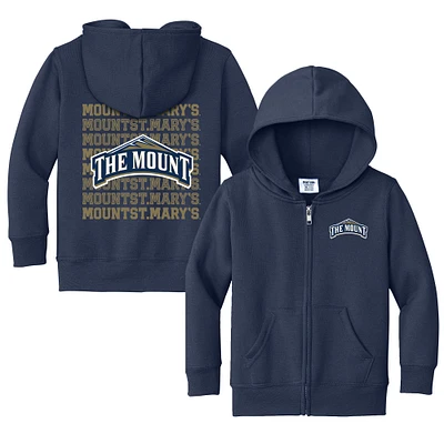 Toddler Chad & Jake Navy Mount St. Mary's Mountaineers Retro Full-Zip Hoodie Sweatshirt