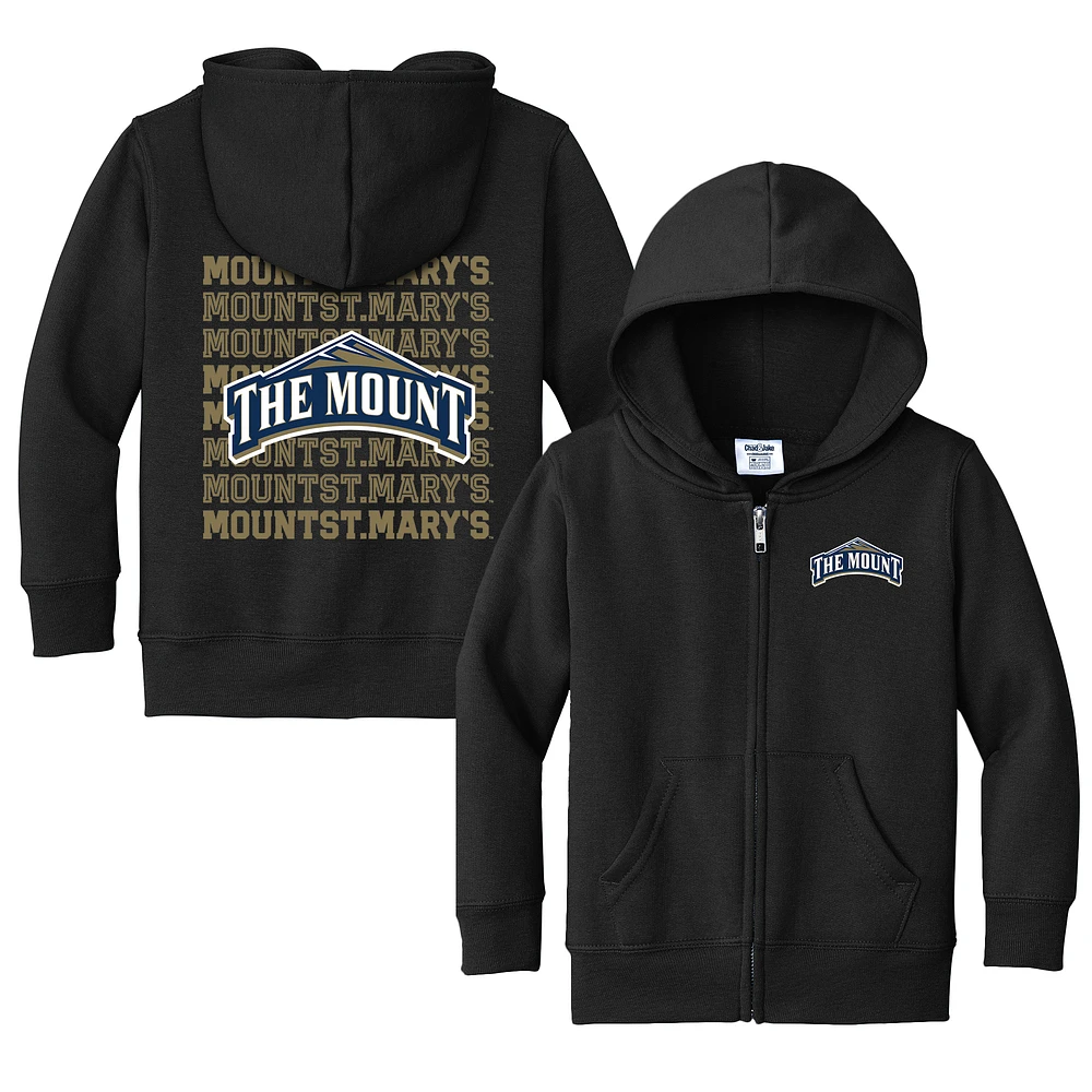 Toddler Chad & Jake Black Mount St. Mary's Mountaineers Retro Full-Zip Hoodie Sweatshirt