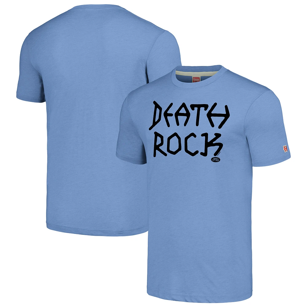 Unisex Homage Light Blue Beavis and Butt-Head Death Rock Tri-Blend T-Shirt