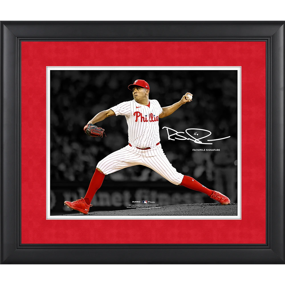 Ranger Suarez Philadelphia Phillies Facsimile Signature Framed 11" x 14" Spotlight Photograph