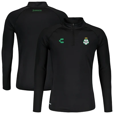 Men's Charly Black Santos Laguna 2024/25 Quarter-Zip Pullover Top