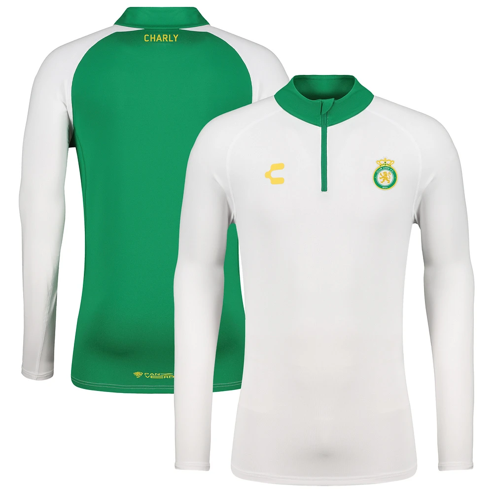 Men's Charly White Club Leon 2024/25 Quarter-Zip Pullover Top