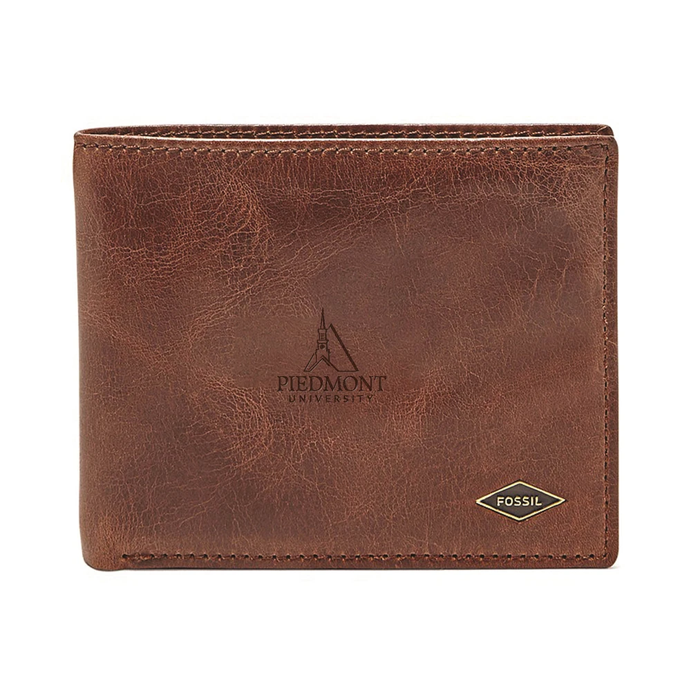 Fossil Piedmont Lions Ryan Leather RFID Flip ID Bifold Wallet