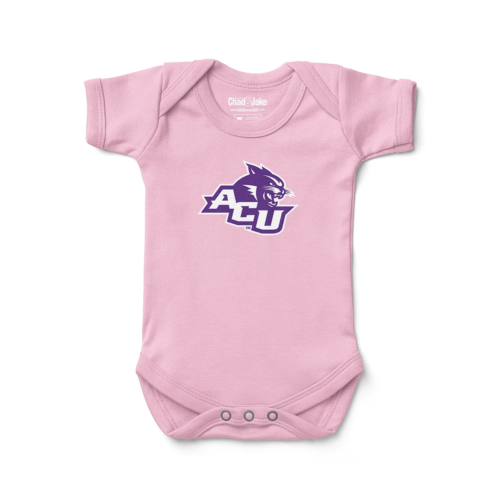 Newborn & Infant Chad Jake Light Pink Abilene Christian University Wildcats Logo Bodysuit