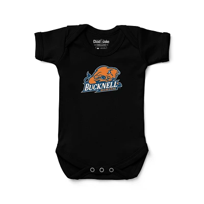 Newborn & Infant Chad Jake Black Bucknell Bison Logo Bodysuit